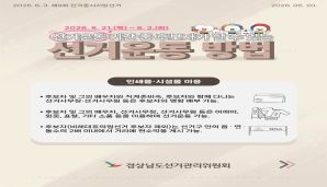 선거운동 기간 중 후보자가 할 수 있는 선거운동 방법
